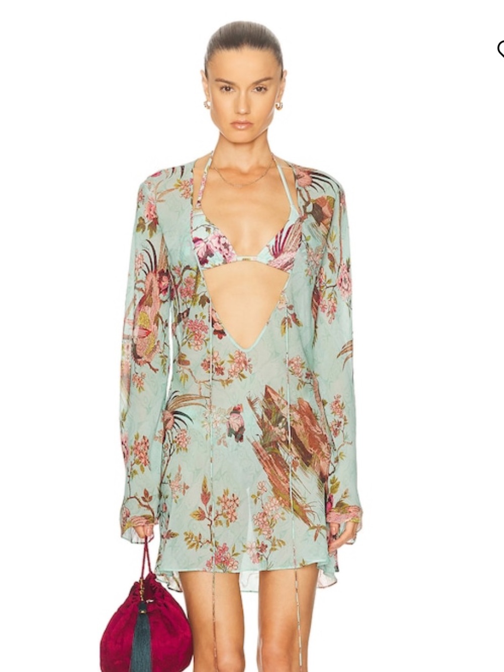 SKIMS x Roberto Cavalli Long Sleeve Mini Dress
Fagianella Print XS
